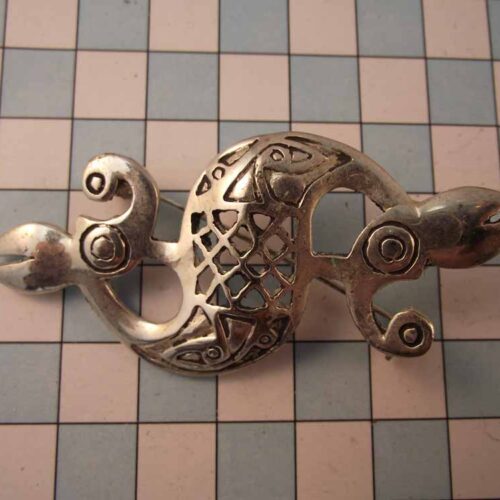 Celtic Brooches, Earrings & Pendants – Silver & Copper Plated Pewter. 6 BKB05-PS