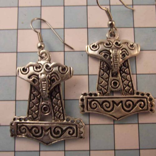 Celtic Brooches, Earrings & Pendants – Silver & Copper Plated Pewter. 14 BKE03-PS