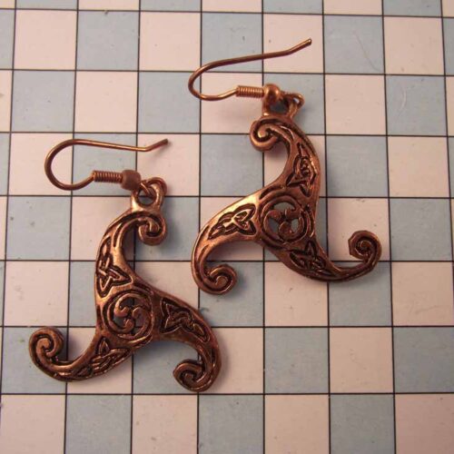 Celtic Brooches, Earrings & Pendants – Silver & Copper Plated Pewter. 21 BKE11-PC