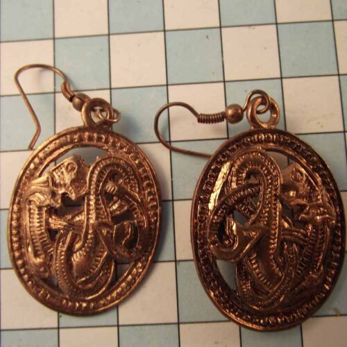 Celtic Brooches, Earrings & Pendants – Silver & Copper Plated Pewter. 24 BKE13-PC