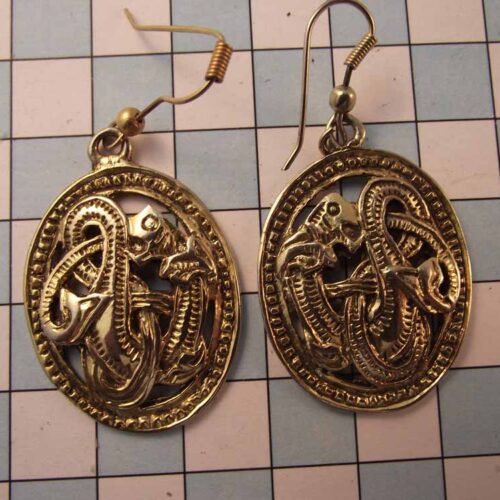 Celtic Brooches, Earrings & Pendants – Silver & Copper Plated Pewter. 25 BKE13-PS