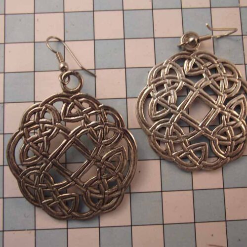 Celtic Brooches, Earrings & Pendants – Silver & Copper Plated Pewter. 27 BKE15-PS