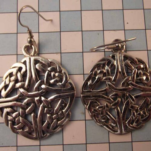 Celtic Brooches, Earrings & Pendants – Silver & Copper Plated Pewter. 31 BKE19-PS