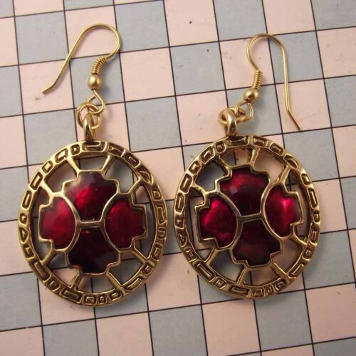 Celtic Brooches, Earrings & Pendants - Gold Plated Pewter. 21 BKE22-PG