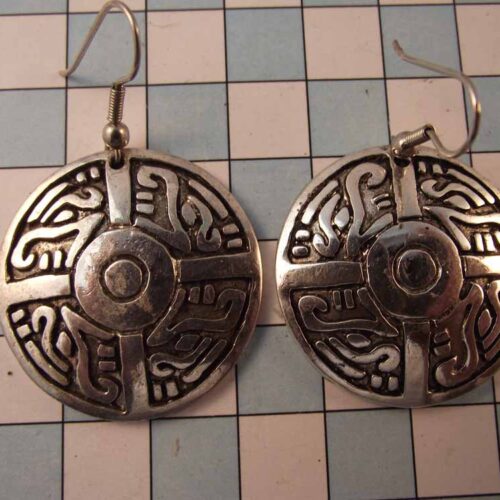 Celtic Brooches, Earrings & Pendants – Silver & Copper Plated Pewter. 46 BKE43-PS