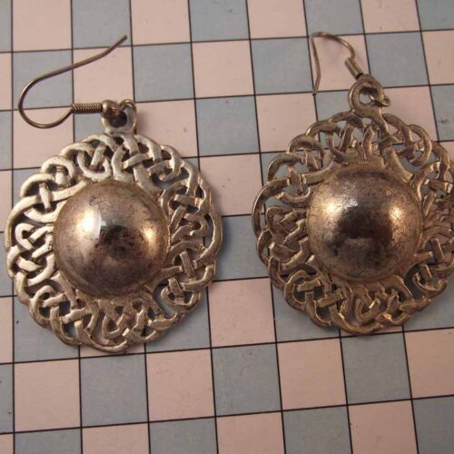 Celtic Brooches, Earrings & Pendants – Silver & Copper Plated Pewter. 53 BKE51-PS