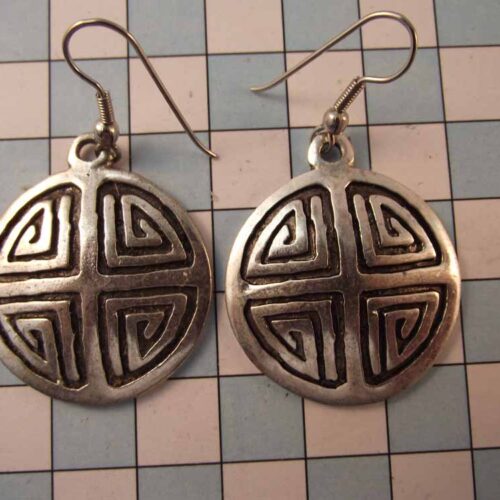 Celtic Brooches, Earrings & Pendants – Silver & Copper Plated Pewter. 54 BKE52-PS