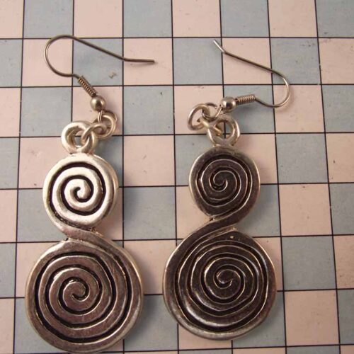 Celtic Brooches, Earrings & Pendants – Silver & Copper Plated Pewter. 60 BKE59-PS