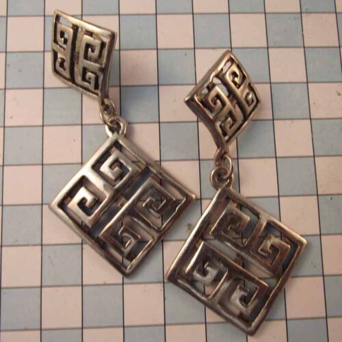 Celtic Brooches, Earrings & Pendants – Silver & Copper Plated Pewter. 61 BKE60-PS