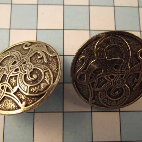Celtic Brooches, Earrings & Pendants - Gold Plated Pewter. 38 BKE69-PG