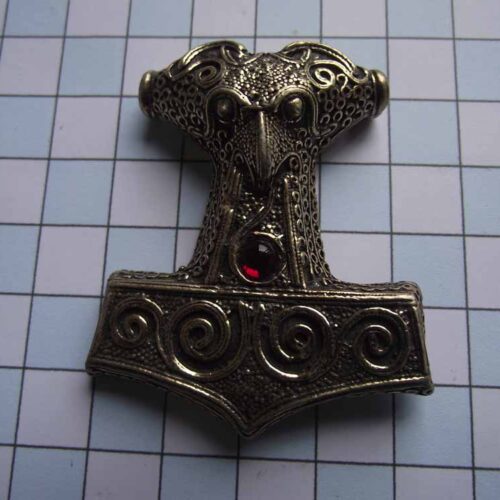 Viking Pendants - Pewter - Gold Plated 32 VA71-PGred