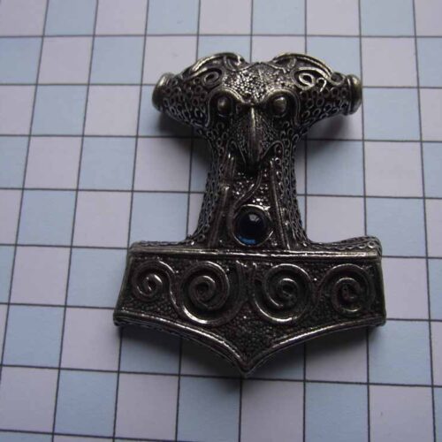 Viking Pendants -Pewter 36 VA71-PSblue