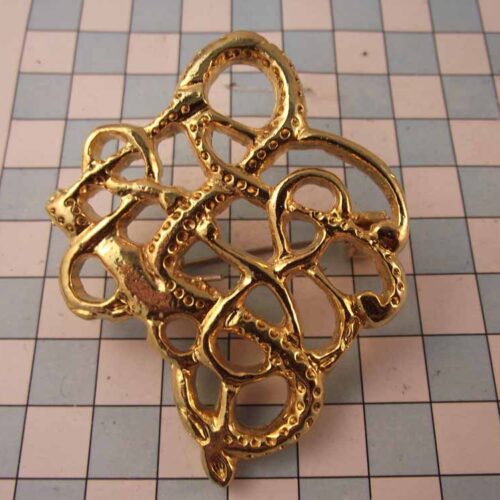 Viking Brooches - Pewter - Gold Plated 8 VBR32-PG