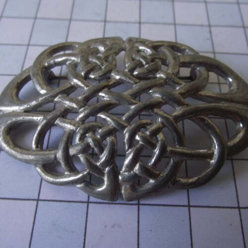 Celtic Brooches, Earrings & Pendants – Silver & Copper Plated Pewter. 13 BKB24-PS