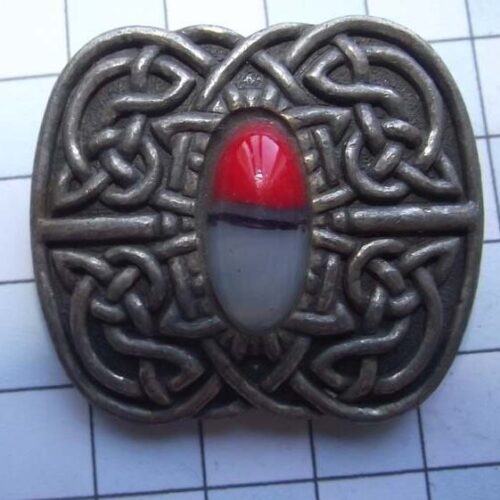 Silver Plated Medieval Stoned Brooches 32 HLB022SPredwt