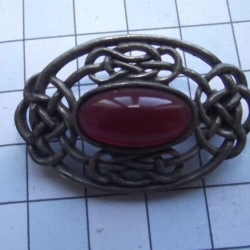 Silver Plated Medieval Stoned Brooches 44 HLB031SPred