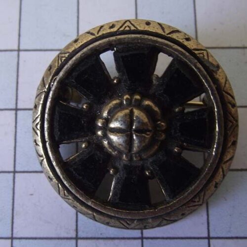 Gold Plated Medieval Stoned Brooches 27 HLB041GP