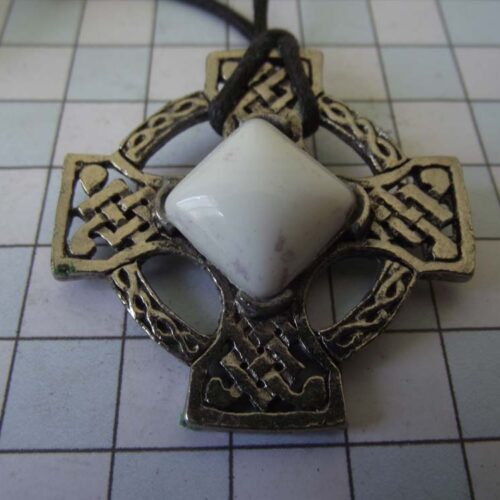 Silver Plated Medieval Stoned Brooches 50 M001-PS
