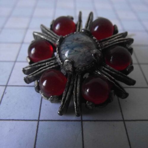 Silver Plated Medieval Stoned Brooches 15 HLB007SPamb