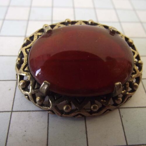 Gold Plated Medieval Stoned Brooches 10 HLB015GPred