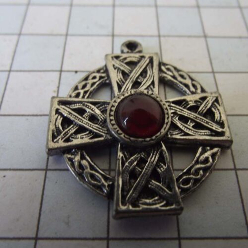 Gold Plated Medieval Stoned Brooches 5 Cross2-PGred