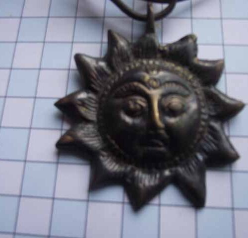 Celtic Brooches, Earrings & Pendants – Silver & Copper Plated Pewter. 106 Sun Pendant